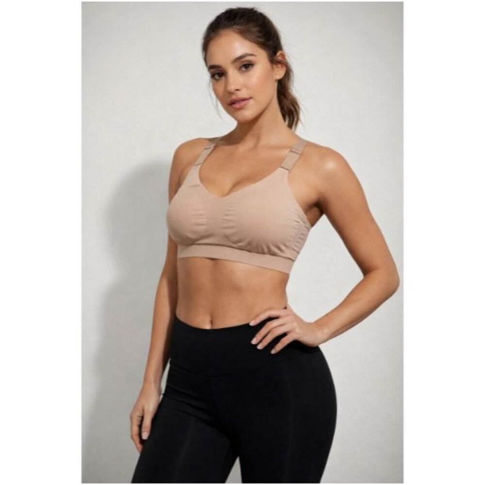 Studio 1886 Womens Racerback Comport Support Bra Beige Size XL 2 Pack